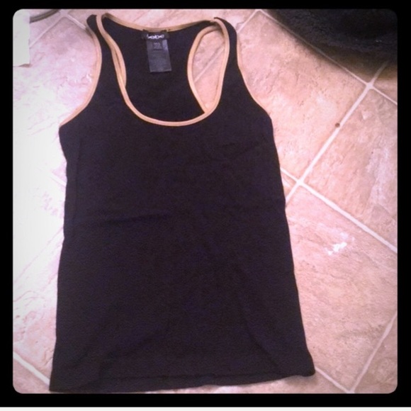 👒Bebe tank tback black with gold trim - Picture 3 of 4
